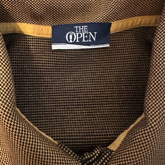 Open Championship Polo Large Brown With Carnoustie Embroidered Sleeve Logo - Picture 4 of 8